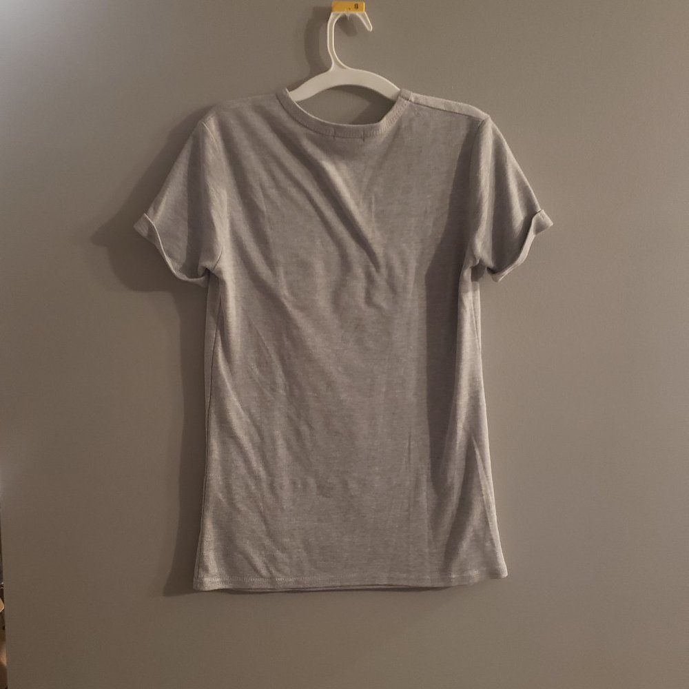 EUC Cute Gray Graphic Tee - Picture 2 of 2